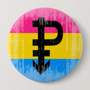 Bóton Redondo 10.16cm Sinalizador de Vintage Pansexual