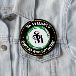 Bóton Redondo 10.16cm Skaymarts | Logotipo corporativo personalizado da 