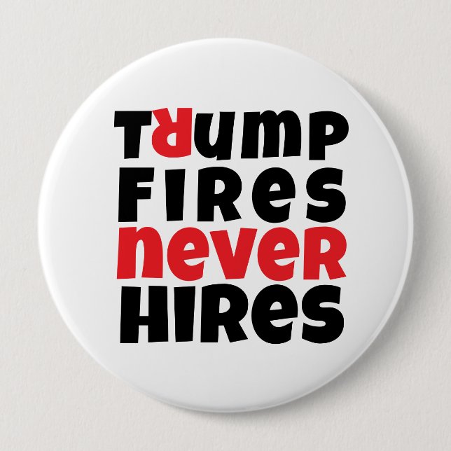 Bóton Redondo 10.16cm Slogan vermelho do protesto anti-trump (Frente)