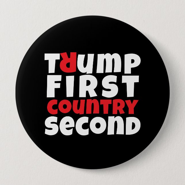 Bóton Redondo 10.16cm Slogan vermelho do protesto anti-trump (Frente)