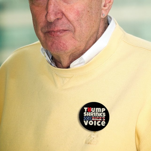 Bóton Redondo 10.16cm Slogan vermelho do protesto anti-trump (Criador carregado)