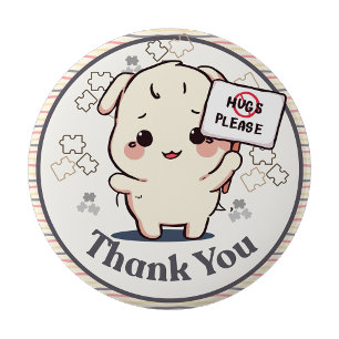 Bóton Redondo 10.16cm Sou autista Sem Abraços por favor pin Botão emblem