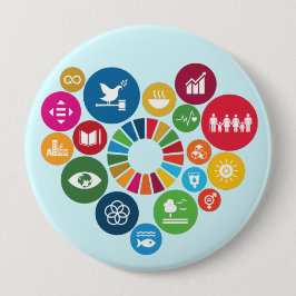 Bóton Redondo 10.16cm Sustainability Goals Advocacy Community Action