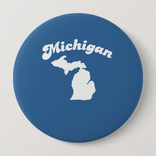 Bóton Redondo 10.16cm T-shirt do T-SHIRT da DIVISA do ESTADO DO MICHIGAN
