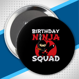 Bóton Redondo 10.16cm Tema da Festa de aniversário Ninja - Esquadrão N