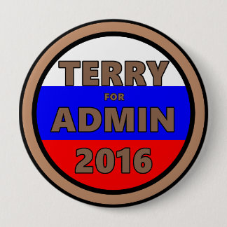 Bóton Redondo 10.16cm Terry para o botão do Admin 2016