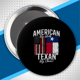 Bóton Redondo 10.16cm Texas Pride - Bandeira do Estado do Texas - Bandei
