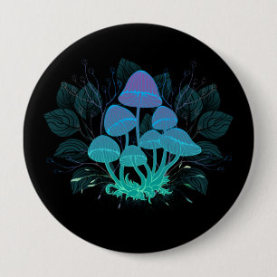 Bóton Redondo 10.16cm Toadstools em arbustos