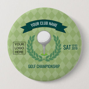 Bóton Redondo 10.16cm Torneio de golfe Club/Corporativo adicionar logoti