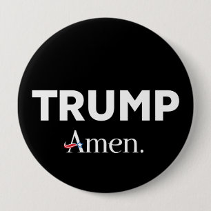 Bóton Redondo 10.16cm Trump Amen
