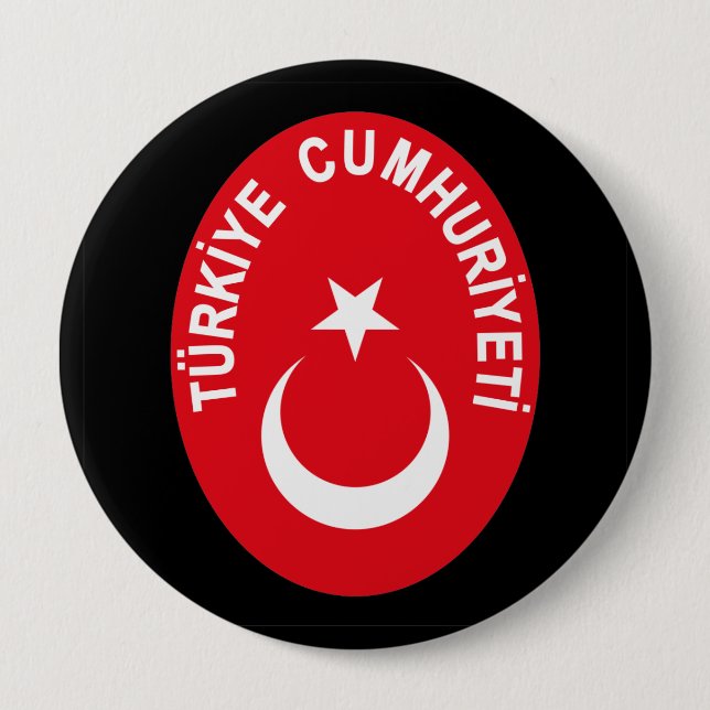 Bóton Redondo 10.16cm Turkiye (Turquia) (Frente)