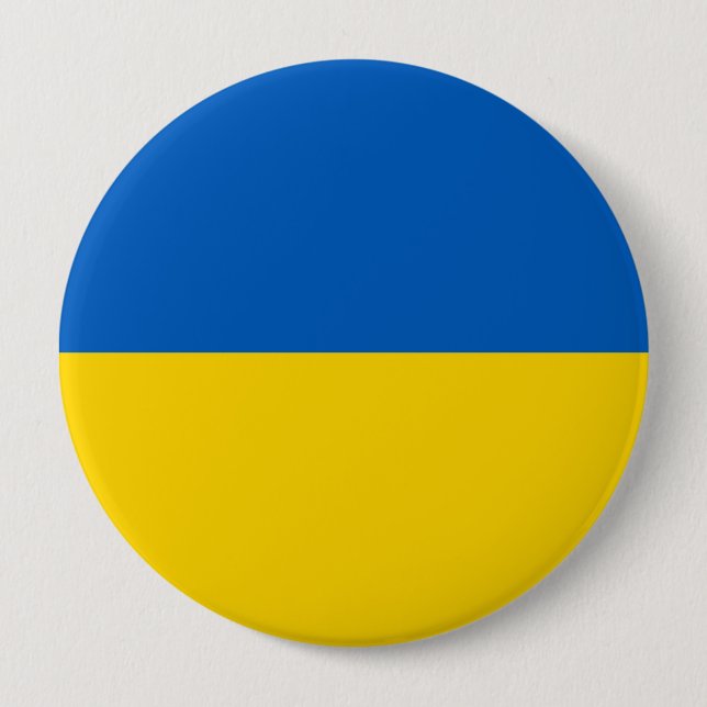 Bóton Redondo 10.16cm Ukrainian Flag (Ukraine) Button (Frente)