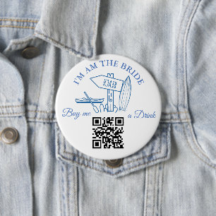 Bóton Redondo 10.16cm Última Vela Antes do Véu Fim de Semana de Despedid