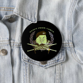 Bóton Redondo 10.16cm Unidades de ataque aéreo estilo insígnia militar