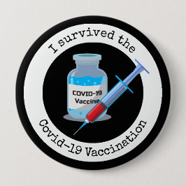 Bóton Redondo 10.16cm Vaccination Design Button
