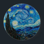 Bóton Redondo 10.16cm Vincent van Gogh, Starry Night<br><div class="desc">Starry Night,  famosa pintura de Vincent van Gogh</div>