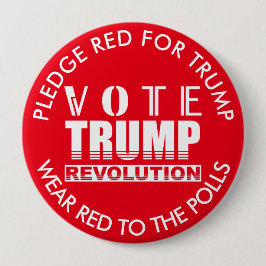 Bóton Redondo 10.16cm Votar Visto Vermelho Às Eleições 2020