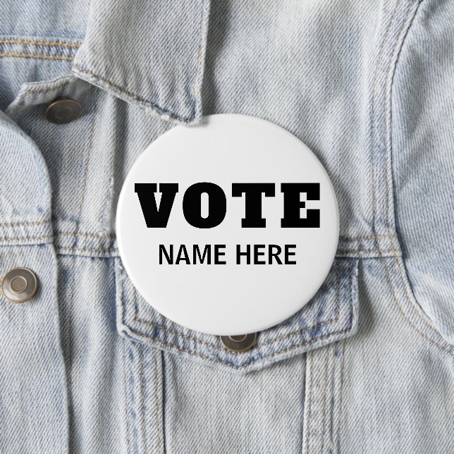 BÓTON REDONDO 10.16CM VOTOS PERSONALIZADOS CANDIDATAR ELEIÇÃO (In Situ)