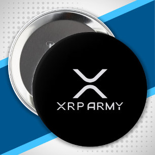 Bóton Redondo 10.16cm XRP Hodl - Cryptocurrency XRP - Exército XRP