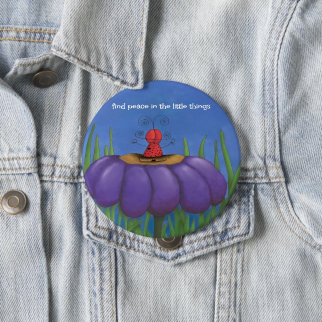 Bóton Redondo 10.16cm Zen Ladybug (In Situ)