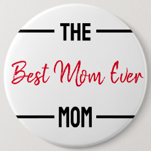 Bóton Redondo 15.24cm A Melhor Mãe Alguma Vez Mãe Personalizada Mãe