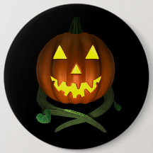 Abóbora de Halloween com vinha