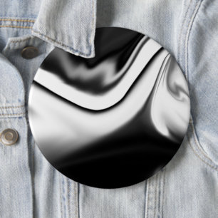 Bóton Redondo 15.24cm Abstrato em preto e branco