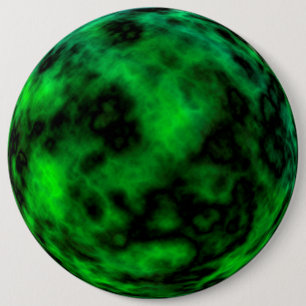 Bóton Redondo 15.24cm Abstrato esmeralda verde de néon Funky do Dia das