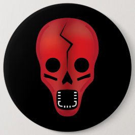 Bóton Redondo 15.24cm Abstrato Red Skull