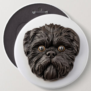 Bóton Redondo 15.24cm Affenpinscher 3D Inspirado