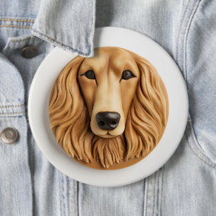 Bóton Redondo 15.24cm Afghan Hound 3D Inspirado