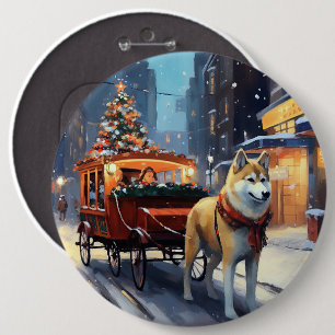 Bóton Redondo 15.24cm Akita Christmas Fesason Season