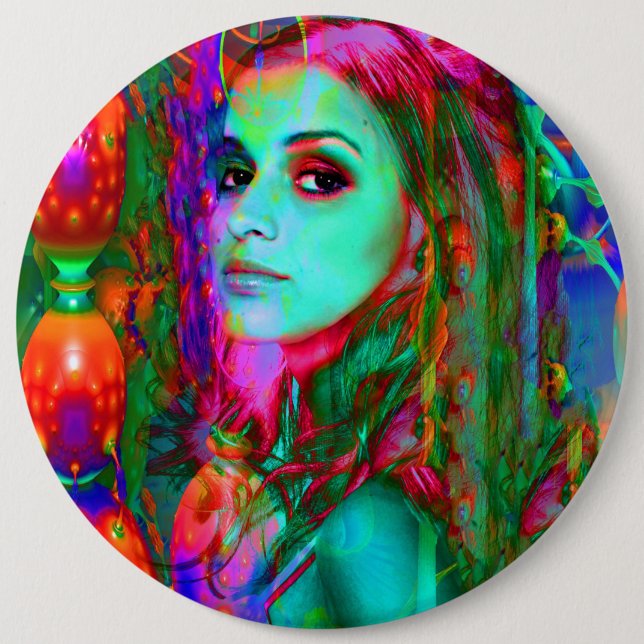 Bóton Redondo 15.24cm Alice no País das Maravilhas (Frente)