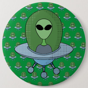 Bóton Redondo 15.24cm Alienígena em sua nave espacial