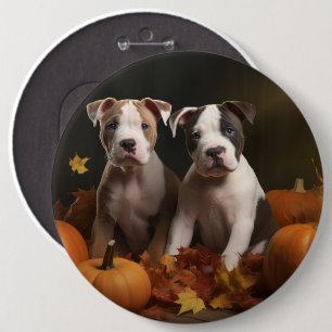 Bóton Redondo 15.24cm American Staffordshire Puppy Autumn Delight