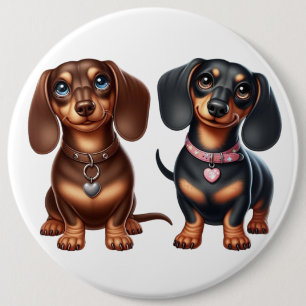 Bóton Redondo 15.24cm Amigos bonitos de dachshund
