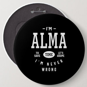 Bóton Redondo 15.24cm Aniversário do Nome Personalizado Alma