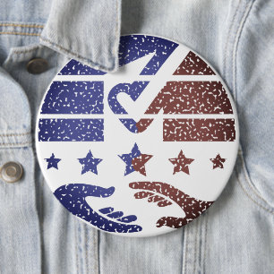 Bóton Redondo 15.24cm Aperto de mãos do dever nacional