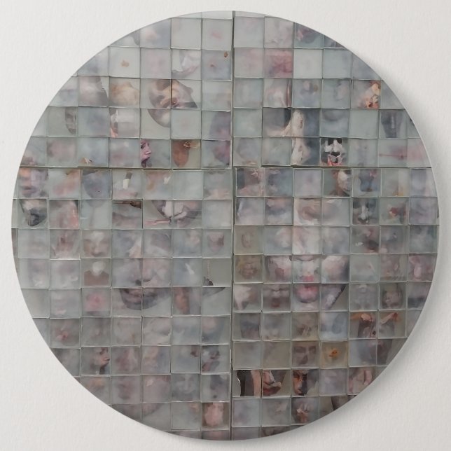 Bóton Redondo 15.24cm Arte do Mosaico (Frente)