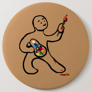 Bóton Redondo 15.24cm Artista no trabalho