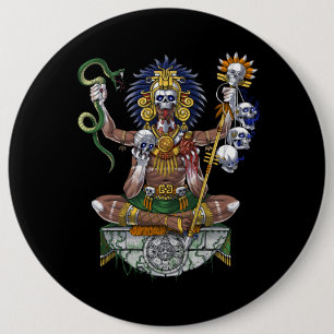 Bóton Redondo 15.24cm Aztec Warrior Shaman