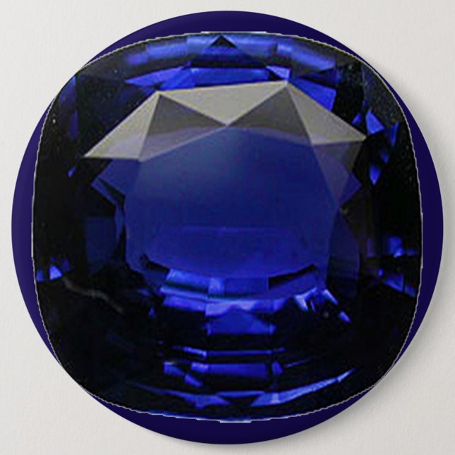 Bóton Redondo 15.24cm Azul de Gemstone Sapphire (Frente)