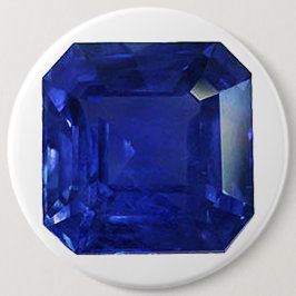 Bóton Redondo 15.24cm Azul Gemstone Sapphire Quadrado