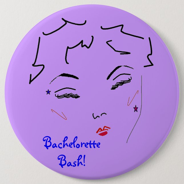 Bóton Redondo 15.24cm Bachelorette Bash (Frente)