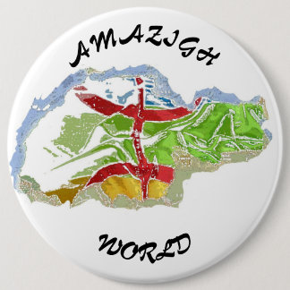 Bóton Redondo 15.24cm Badge, Amazigh, berbère, kabyle, Algérie, Makouda,