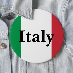 Bóton Redondo 15.24cm Bandeira da Itália Orgulho Italiano Europa País
