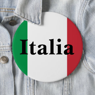 Bóton Redondo 15.24cm Bandeira da Itália Orgulho Italiano País Europa