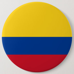 Bóton Redondo 15.24cm Bandeira de Colômbia