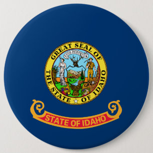 Bóton Redondo 15.24cm Bandeira de Idaho, o Estado da Joia, estados ameri
