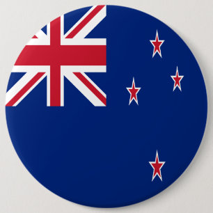 Bóton Redondo 15.24cm Bandeira de Nova Zelândia